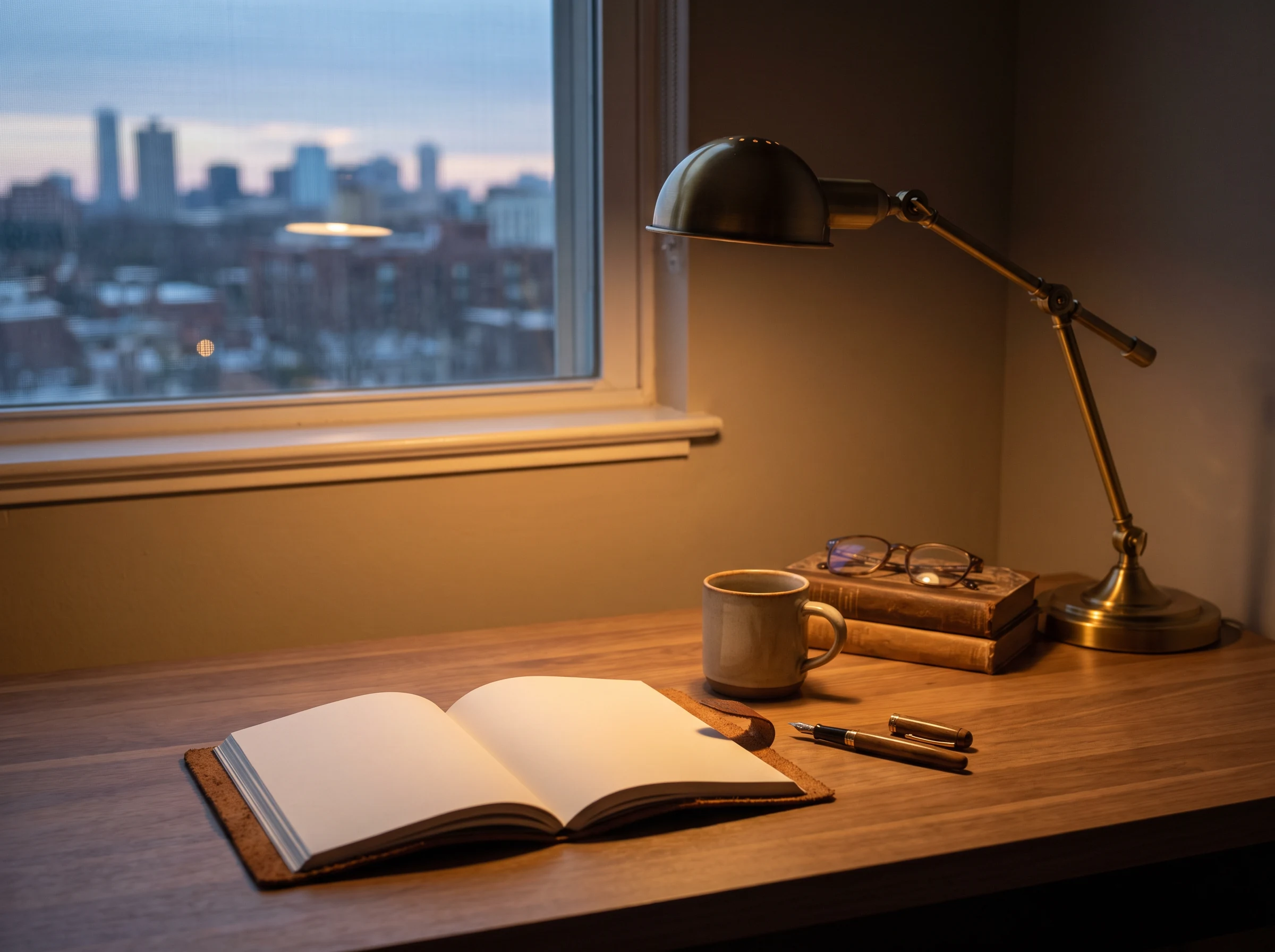 Quiet end-of-day work table